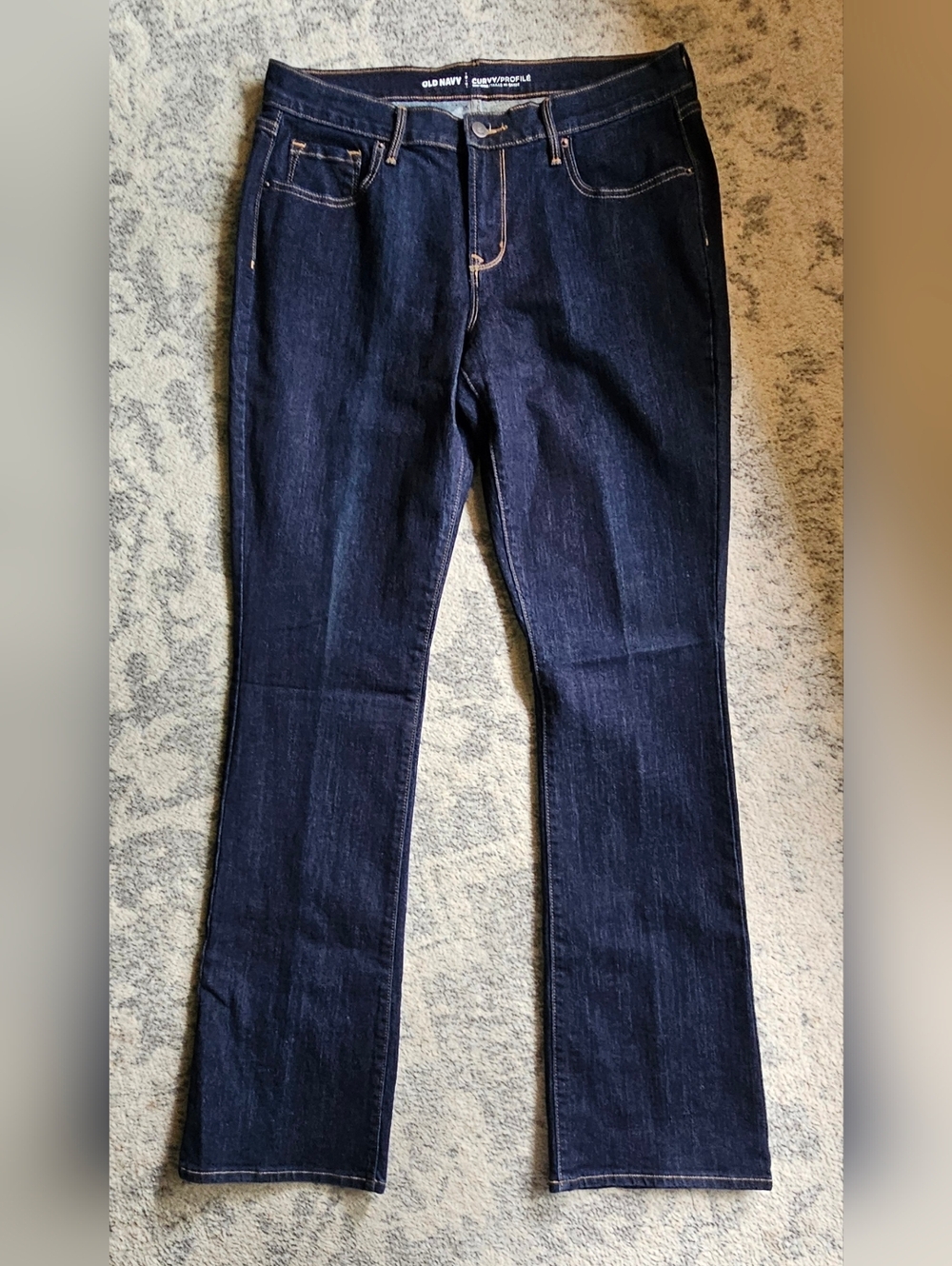 Old Navy Curvy Profile Mid-Rise Dark Wash Long Size 12